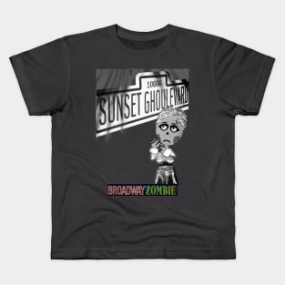 Broadway Zombie Sunset Ghoulevard Theatre Program Kids T-Shirt